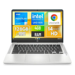 HP | Chromebook 14a-na0062tg | 128GB Storage | 4GB RAM | 14" HD Display | Windows 10 | Backlit Keyboard | Intel Pentium Silver N5030U 1.10GHz | ChromeBook
