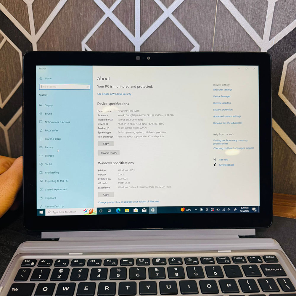 Dell | Latitude 7200 2-in-1 Laptop | 512GB SSD | 16GB RAM | Core i7 8th Generation | Intel Quad Core i7-8665U | 12.3″ Multi Touchscreen Display | Detachable Keyboard | Laptop Dell | Latitude 7200 2-in-1 Laptop | 512GB SSD | 16GB RAM | Core i7 8th Generation | Intel Quad Core i7-8665U | 12.3" Multi Touchscreen Display | Detachable Keyboard | Laptop - Image 10