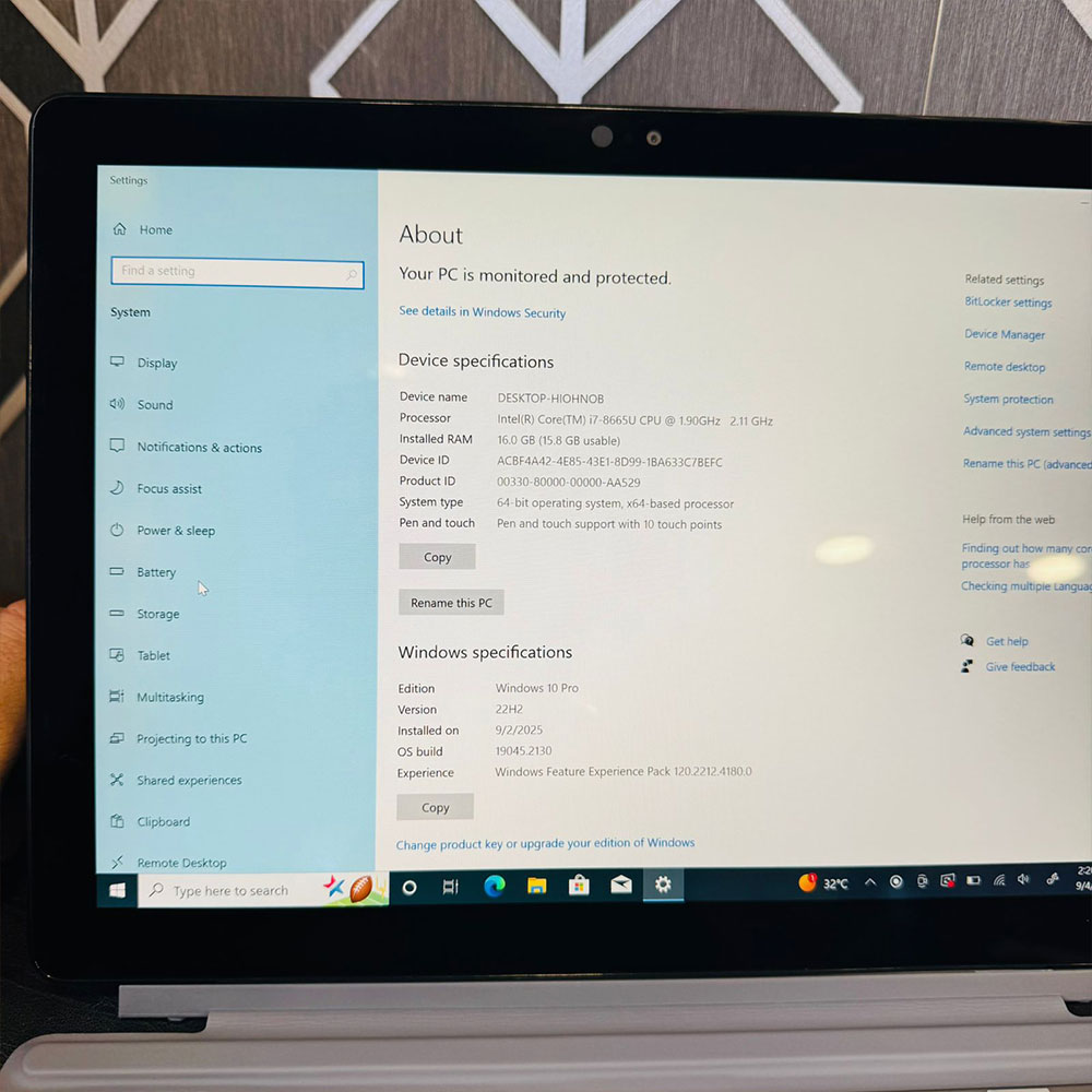 Dell | Latitude 7200 2-in-1 Laptop | 512GB SSD | 16GB RAM | Core i7 8th Generation | Intel Quad Core i7-8665U | 12.3″ Multi Touchscreen Display | Detachable Keyboard | Laptop Dell | Latitude 7200 2-in-1 Laptop | 512GB SSD | 16GB RAM | Core i7 8th Generation | Intel Quad Core i7-8665U | 12.3" Multi Touchscreen Display | Detachable Keyboard | Laptop - Image 11