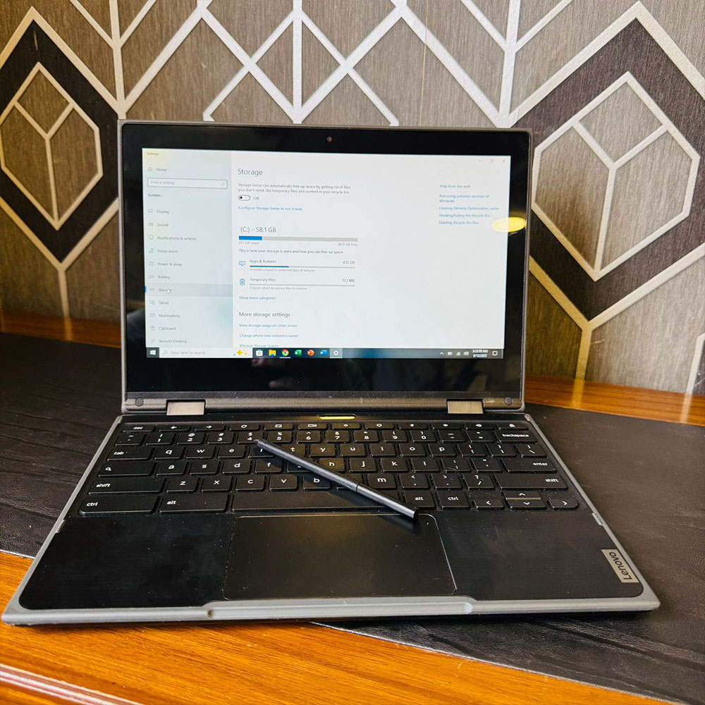 Lenovo | 500E 2nd Gen | 2 in 1 Chromebook | 64GB Storage | 8GB RAM | With Pen | 11.6″ Screen | 360 Rotatable Screen | Windows 10 | Chromebook Lenovo | 500E 2nd Gen | 2 in 1 Chromebook | 64GB Storage | 8GB RAM | With Pen | 11.6″ Screen | 360 Rotatable Screen | Windows 10 | Chromebook - Image 9