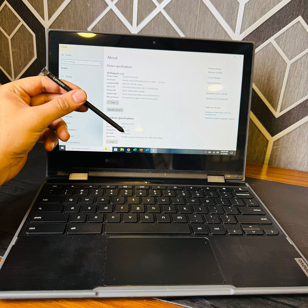 Lenovo | 500E 2nd Gen | 2 in 1 Chromebook | 64GB Storage | 8GB RAM | With Pen | 11.6″ Screen | 360 Rotatable Screen | Windows 10 | Chromebook Lenovo | 500E 2nd Gen | 2 in 1 Chromebook | 64GB Storage | 8GB RAM | With Pen | 11.6″ Screen | 360 Rotatable Screen | Windows 10 | Chromebook - Image 12