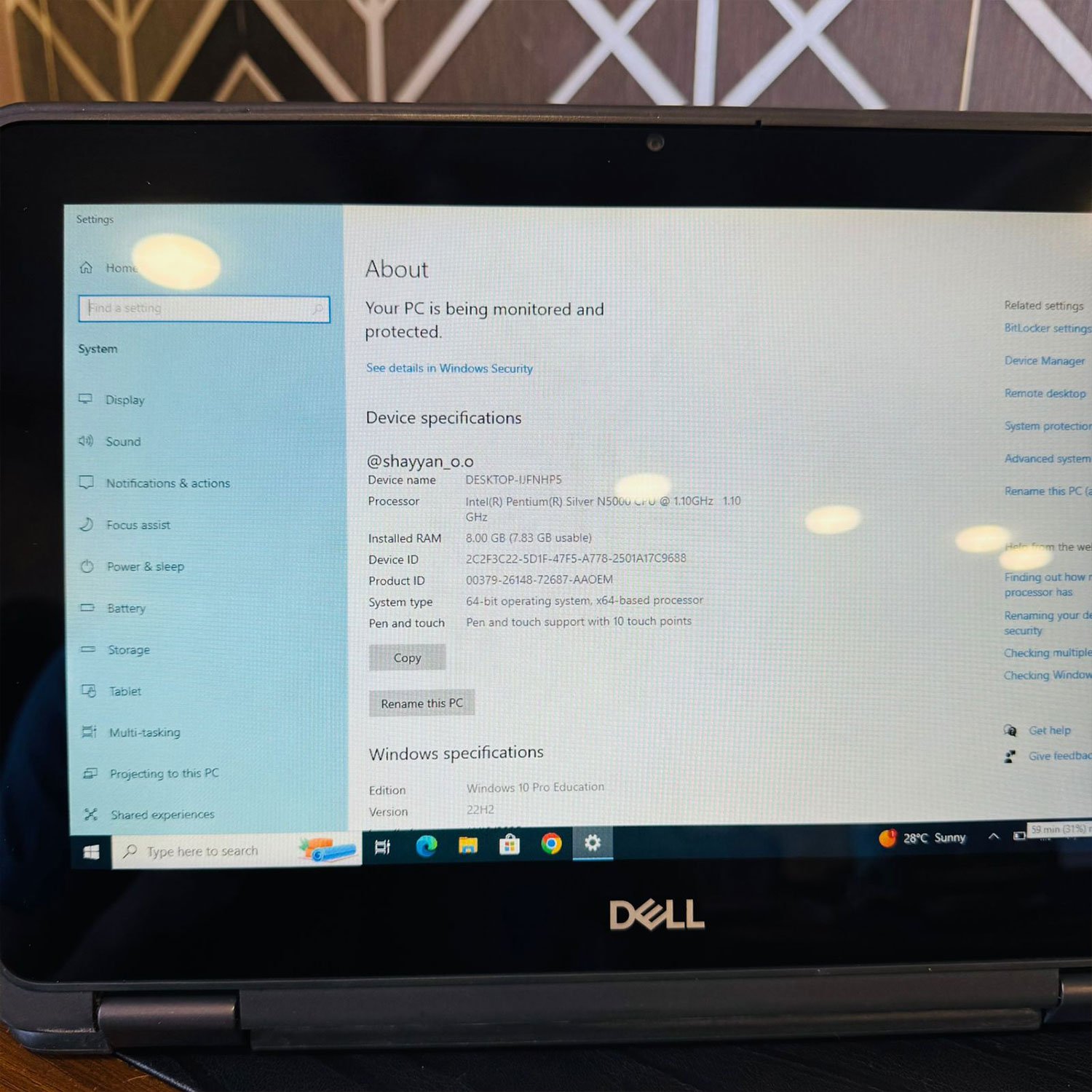 Dell | Latitude 3190 | 128GB Storage | 8GB RAM | Intel Pentium Silver N5000 1.1GHz | Windows 10 | Quad Core | 11.6″ HD Touchscreen | 360 Rotatable | Laptop - Image 11