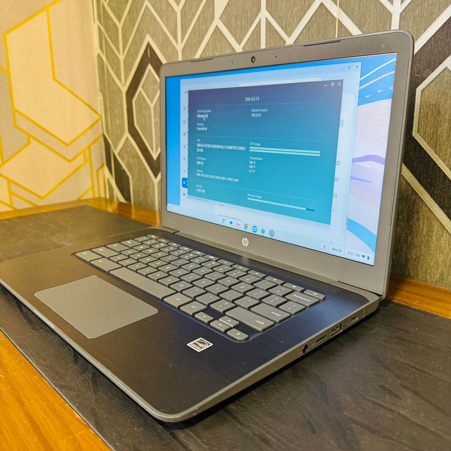 HP | Chromebook 14A G5 | 32GB Storage | 4GB RAM | 14″ Display | Playstore Supported | 2029 Updatable | AMD A4-9120C Processor | ChromeBook HP | Chromebook 14A G5 | 32GB Storage | 4GB RAM | 14" Display | Playstore Supported | 2029 Updatable | AMD A4-9120C Processor | ChromeBook - Image 6