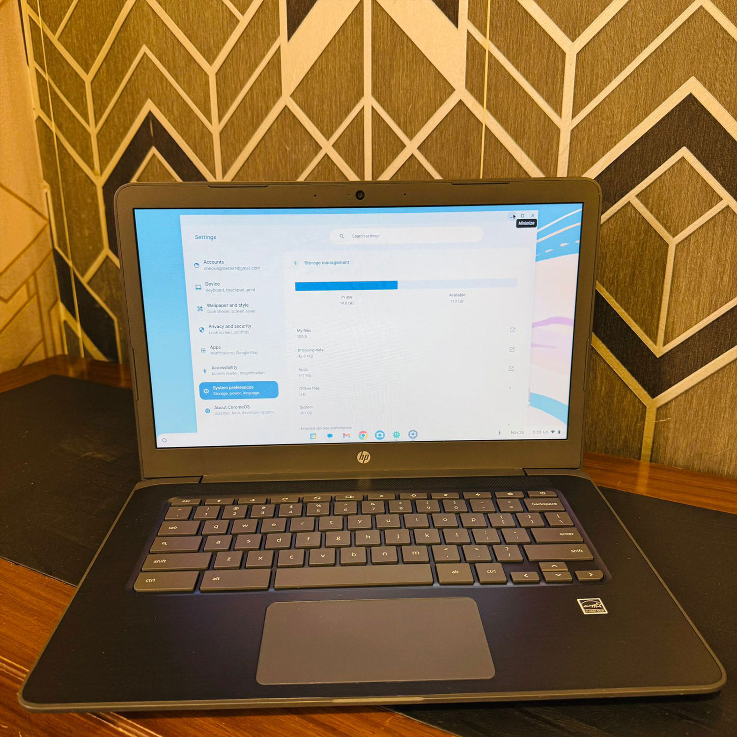 HP | Chromebook 14A G5 | 32GB Storage | 4GB RAM | 14″ Display | Playstore Supported | 2029 Updatable | AMD A4-9120C Processor | ChromeBook HP | Chromebook 14A G5 | 32GB Storage | 4GB RAM | 14" Display | Playstore Supported | 2029 Updatable | AMD A4-9120C Processor | ChromeBook - Image 8