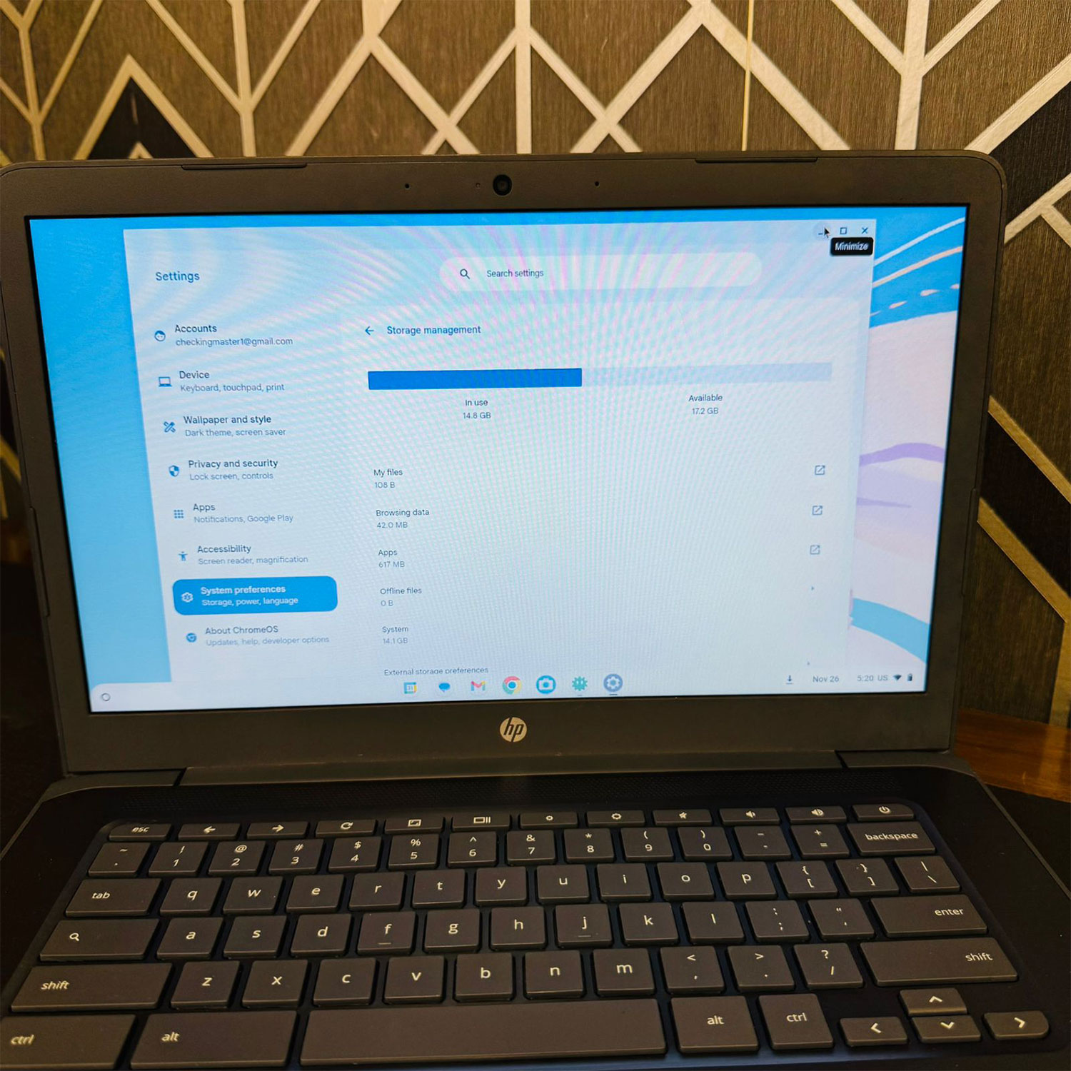 HP | Chromebook 14A G5 | 32GB Storage | 4GB RAM | 14″ Display | Playstore Supported | 2029 Updatable | AMD A4-9120C Processor | ChromeBook HP | Chromebook 14A G5 | 32GB Storage | 4GB RAM | 14" Display | Playstore Supported | 2029 Updatable | AMD A4-9120C Processor | ChromeBook - Image 9