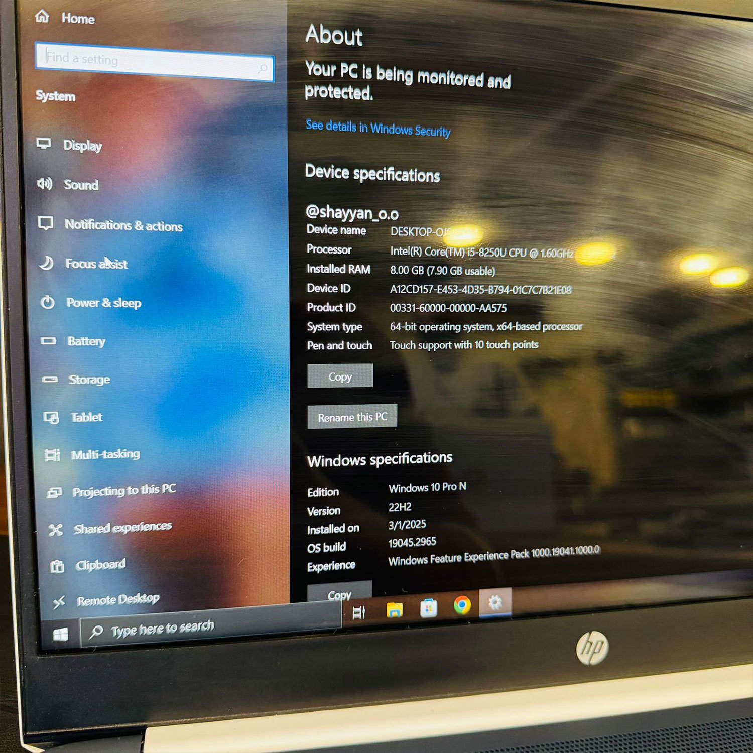 HP Chromebook 15-de0523dx | 8GB Ram | 128GB SSD | Windows 10 | Intel Core i5 - 8250U 1.60GHz | Touchscreen | 15.6 inch Display | Chromebook - Image 10