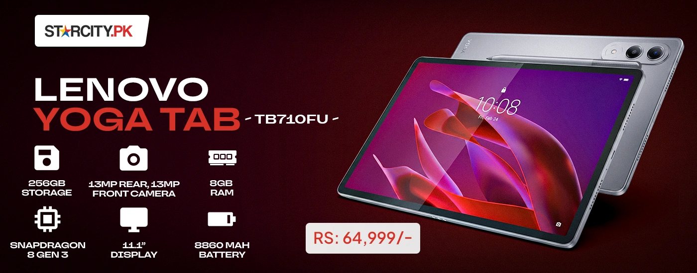 Lenovo Yoga Tab TB710FU 8GB RAM 256GB promotional banner