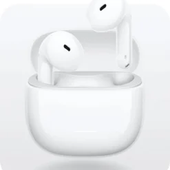 REDMI Buds 8 Active White earbuds in charging case