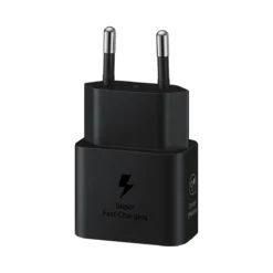 Samsung 25W Power Adapter Black Charger back view