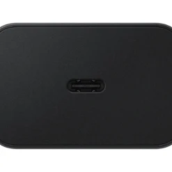 Samsung 45W Power Adapter Black Charger side view