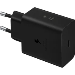 Samsung 60W Power Adapter Black Charger front view