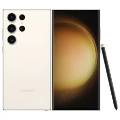 Samsung Galaxy S23 Ultra Cream front and back view with S Pen - Price in Pakistan