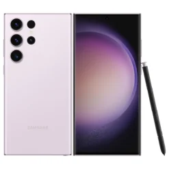 Samsung Galaxy S23 Ultra Lavender front and back view with S Pen - Price in Pakistan