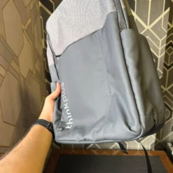 Lenovo thinkplus B200 grey backpack lower front angle