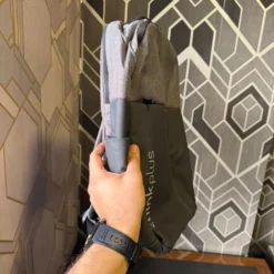 Lenovo thinkplus B200 grey backpack side profile