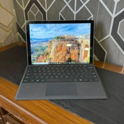 Microsoft Surface Pro 7 Platinum actual unit front with Type Cover