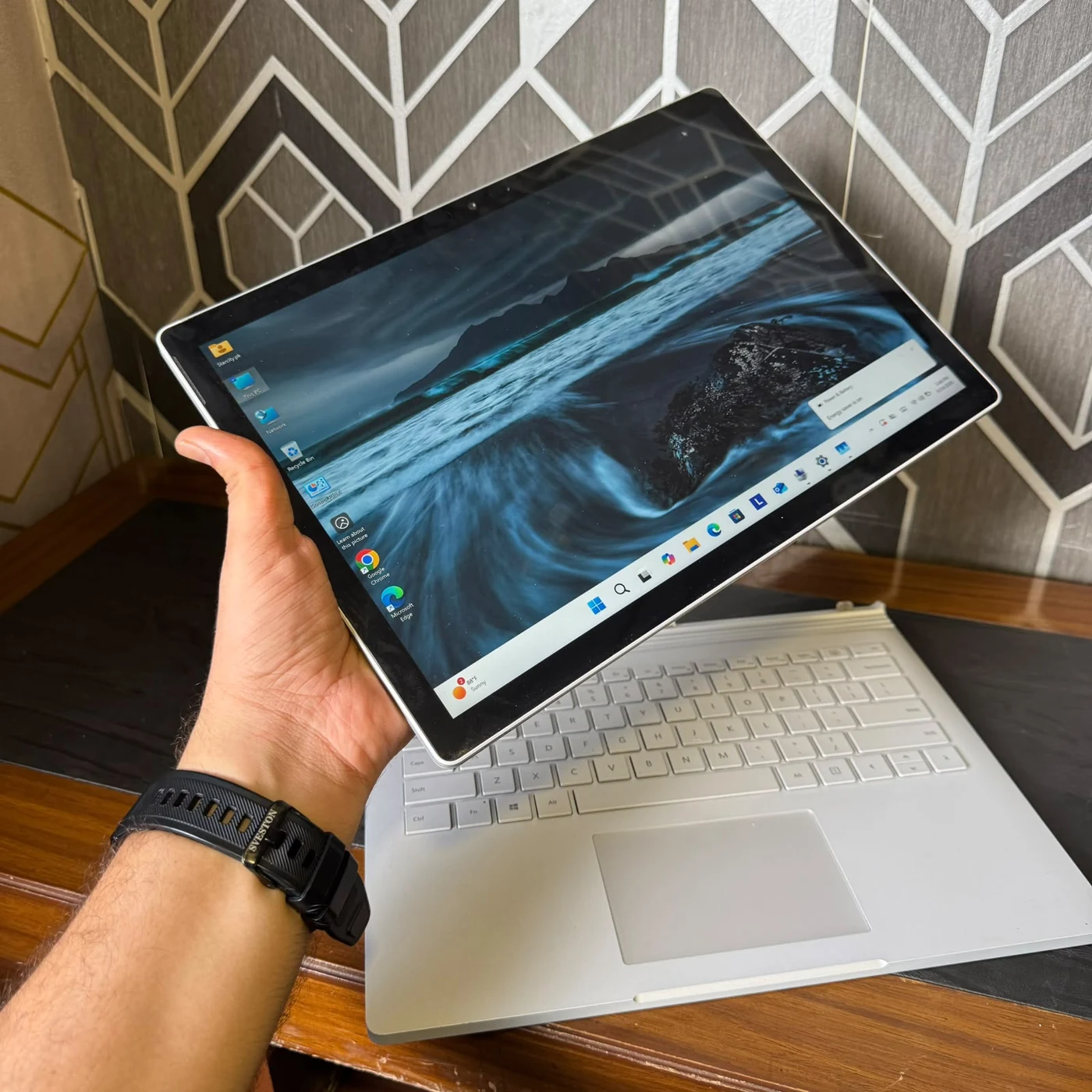 Microsoft Surface Book 2 actual unit detached tablet in landscape orientation - Price in Pakistan