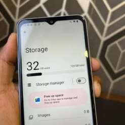 T-Mobile REVVL 8 actual storage screen showing 128GB capacity