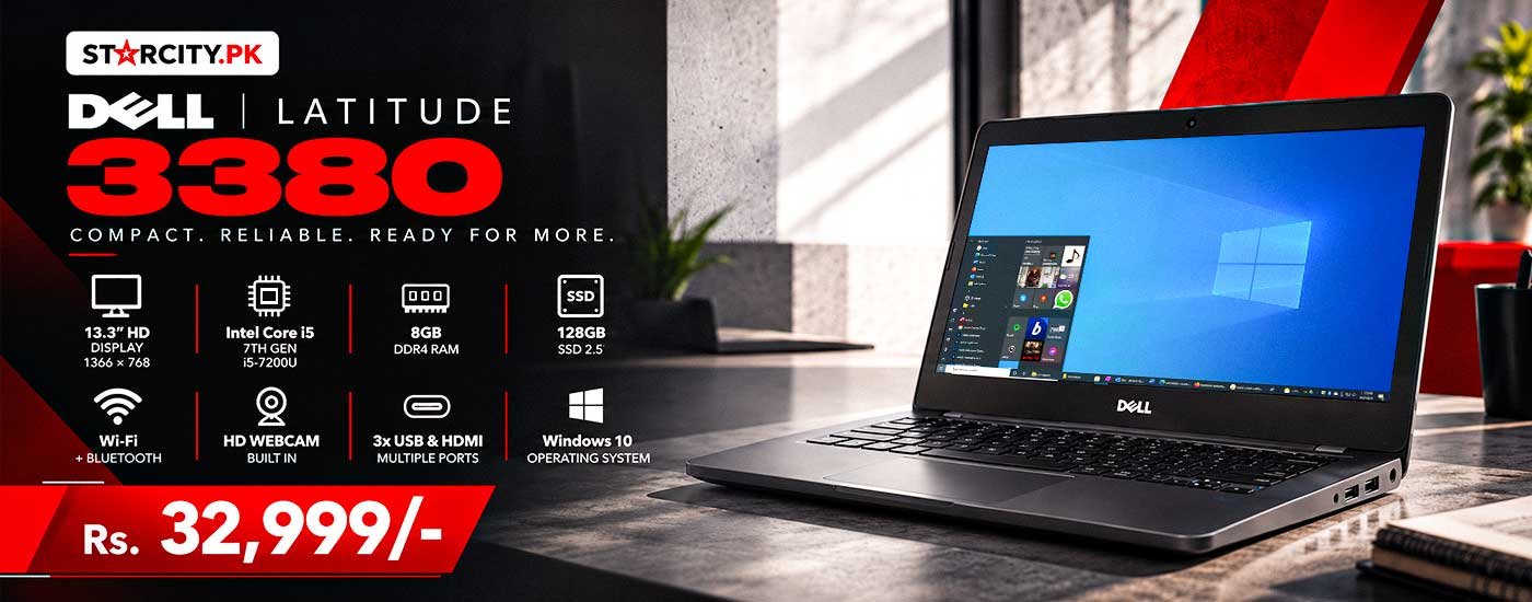 Dell – Latitude 3380 Laptop – 128GB SSD 2.5 – 8GB RAM – Core i5 7th Generation – Intel Quad Core i5-7200U – Touch Screen – 13.3" HD LED Display – Laptop