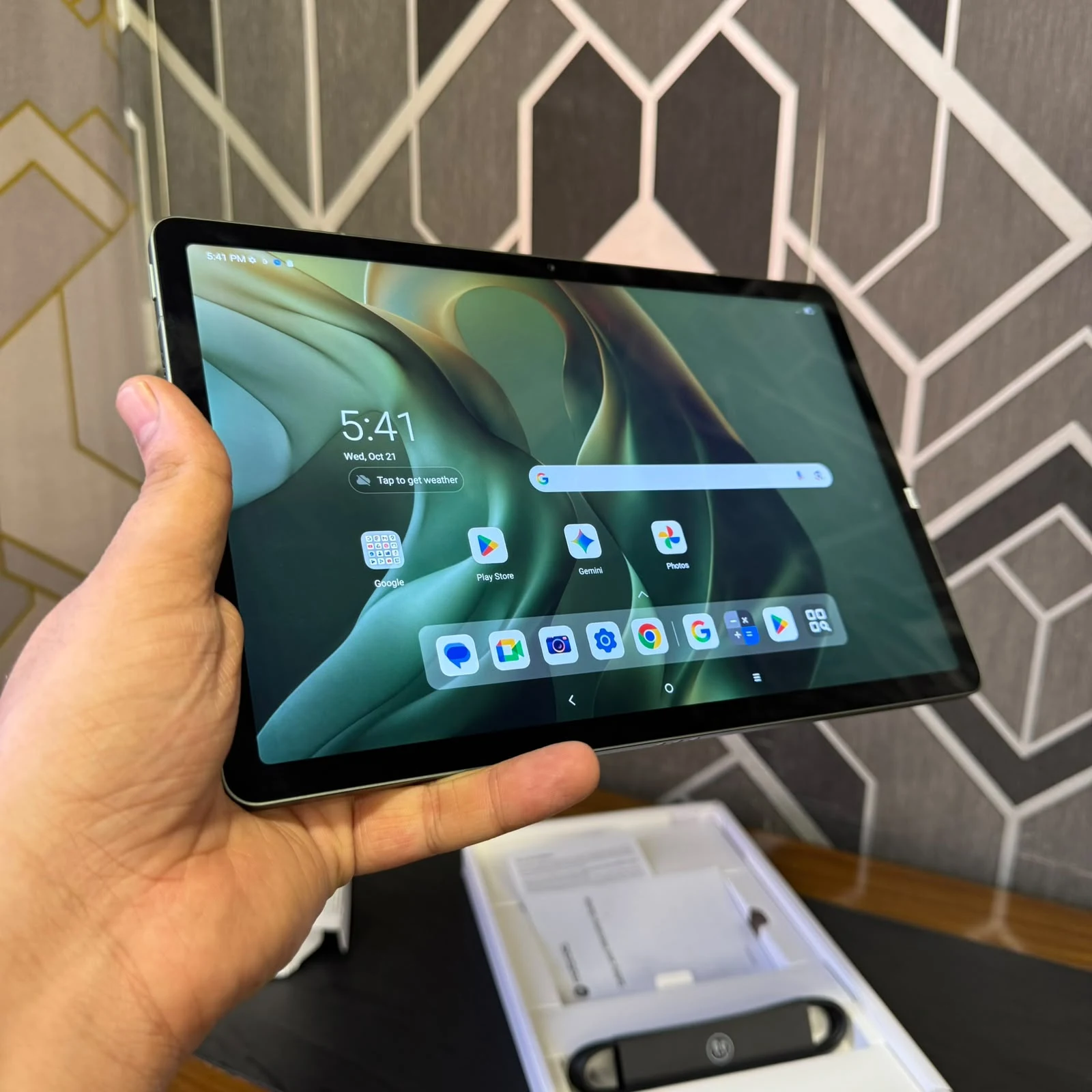 Motorola Moto Pad 2026 front display - real product photo