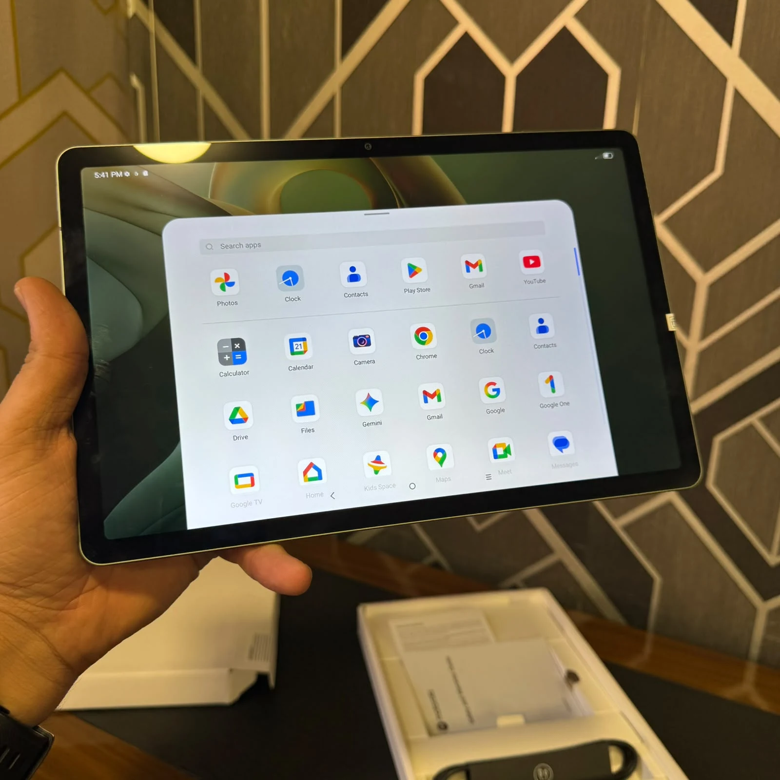 Motorola Moto Pad 2026 apps screen - real product photo